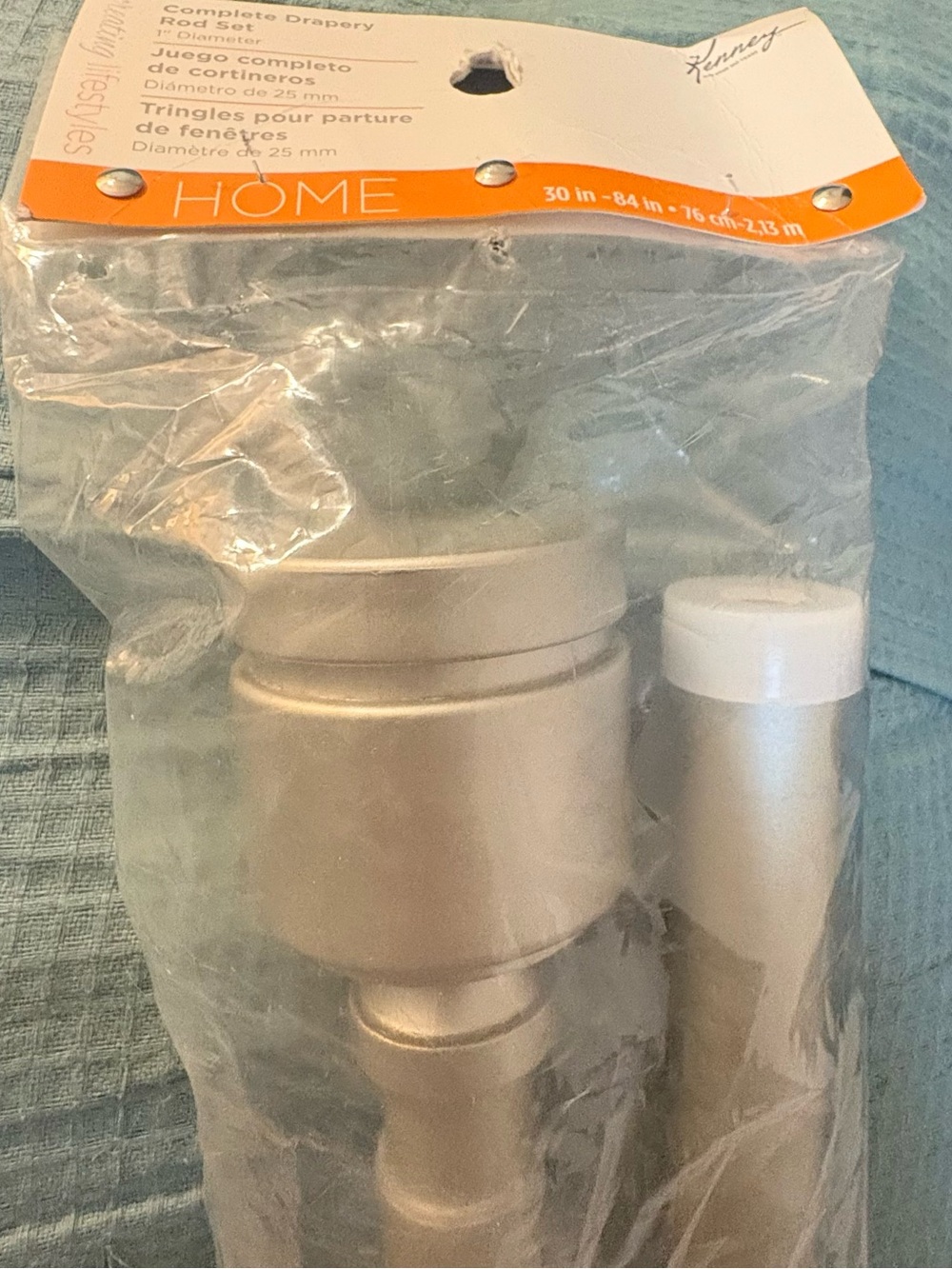 Home Complete Drapery Rod Set - Silver - Picture 3 of 3